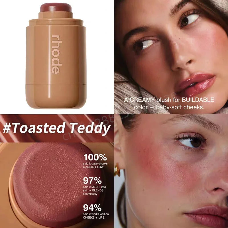 Rhode Powder Pocket Blush Hydrating Contouring Shading Face Nose Shadow Profile Natural Cream Lip Gloss Cheek Easy Apply Color