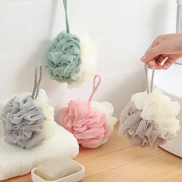 Soft Shower Mesh Foaming Sponge Body Scrub Exfoliating Back Brush Skin Cleaner Bath Bubble Ball Skin Care Bathing Accessories Halalzen