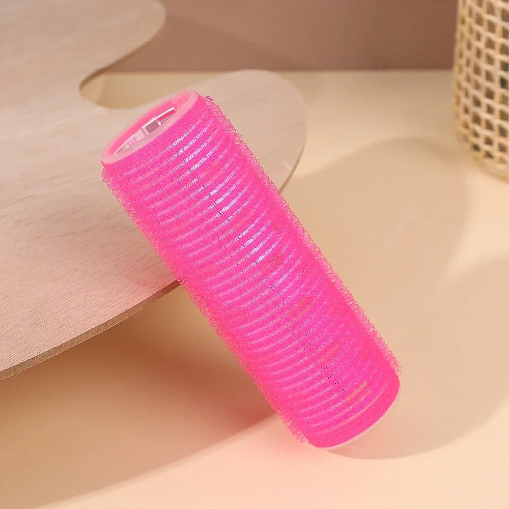 Self-adhesive Curling Tube Natural Stuckless Salon Hairdressing Curlers for Girl Beauty Styling Tool Pink Black Hair Roller Bang