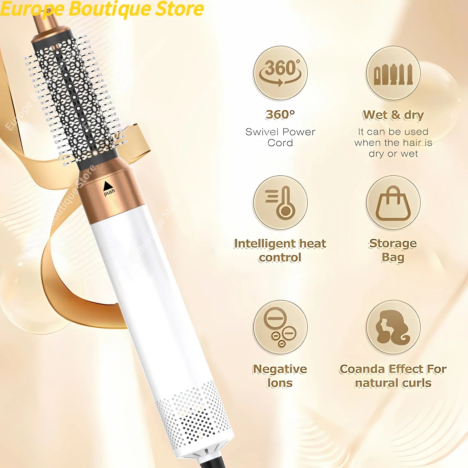 Professional 5 in 1 Hair Dryer Hot Air Comb Curler For Dyson Airwrap Hair Dryer Styling Tool Hair Straightener Hairdressing Tool