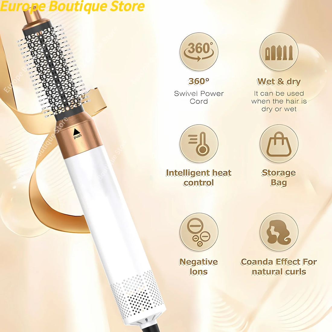 Professional 5 in 1 Hair Dryer Hot Air Comb Curler For Dyson Airwrap Hair Dryer Styling Tool Hair Straightener Hairdressing Tool