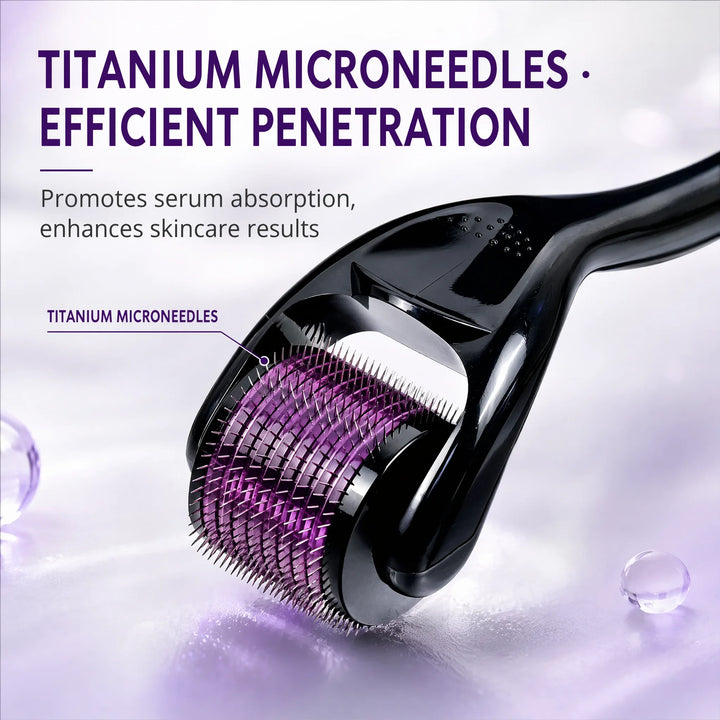 540 Titanium Derma Roller 0.2/0.25/0.3mm Micro Needling Roller for Hair Regrowth Beard Growth Skin Care Anti Aging