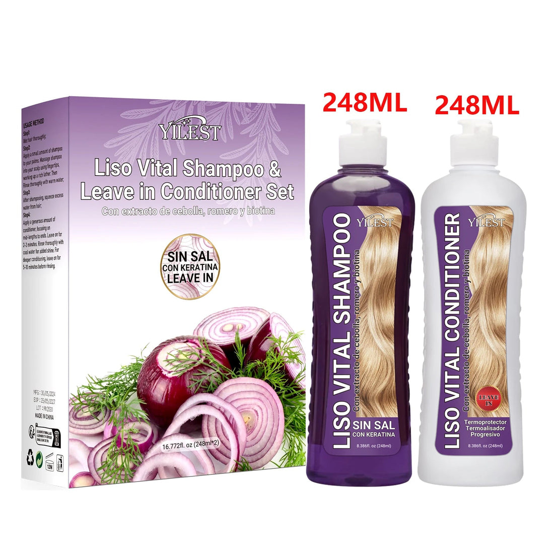 Rosemary & Onion Hair Shampoo Conditioner Set for Fast Hair Growth Shampoo Deep Cleaning Repair Reduce Hair Loss Anti Frizz Care Halalzen