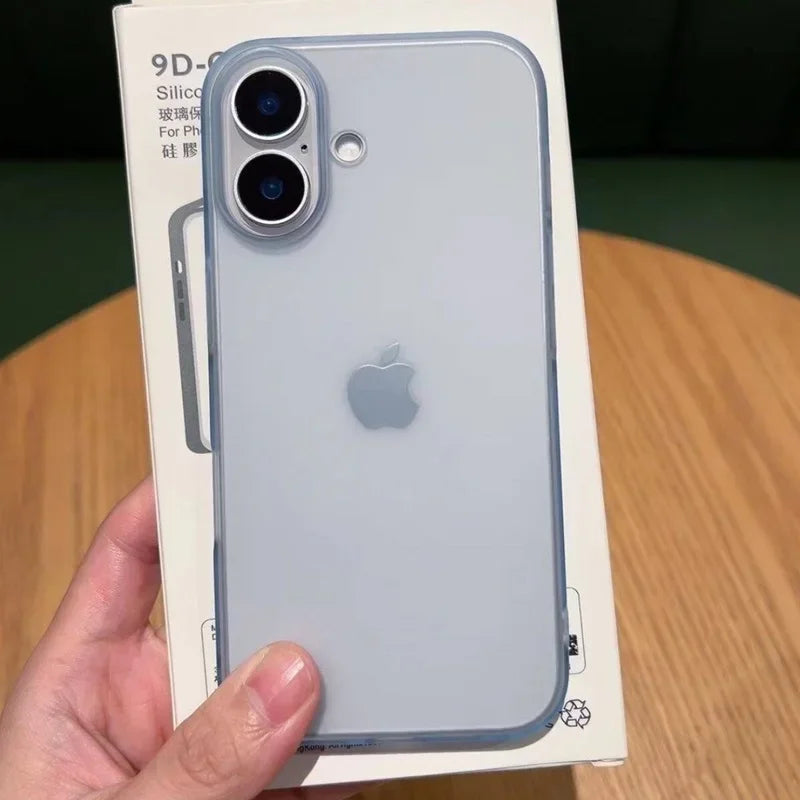 Transparente, matte Hartplastik-Handyhülle (PC) für iPhone 17, 16, 15, 14, 13, 12 Pro Max Plus – stoßfester Rundumschutz