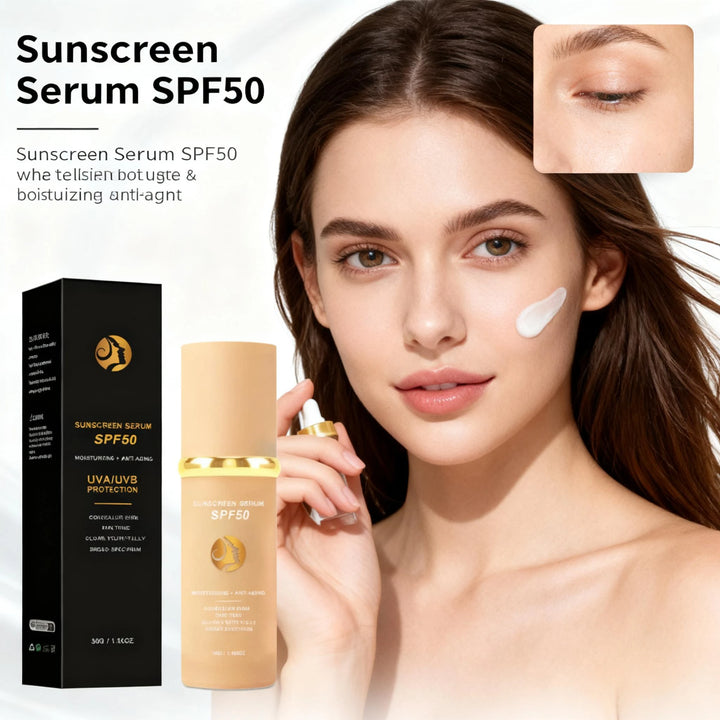 Sunscreen Foundation SPF50 PA+++ Full Coverage Long Lasting Waterproof Sweatproof Natural Matte Shine Control Poreless Outdoor