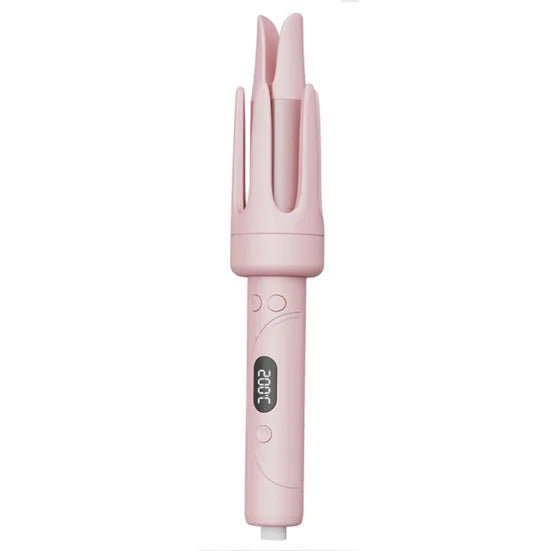 Professional Ceramic Hair Curler Wand Long Barrel Portable Electric Automatic Fast-Curling Iron LED Display for Household Use