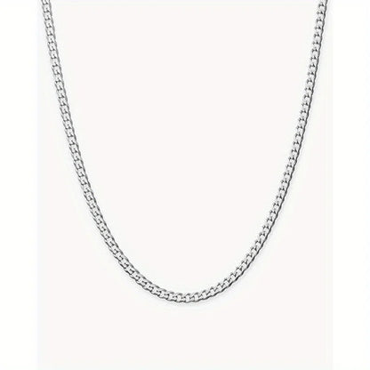 3mm Minimalist Stainless Steel Side Chain Necklace, Suitable For Both Men And Women