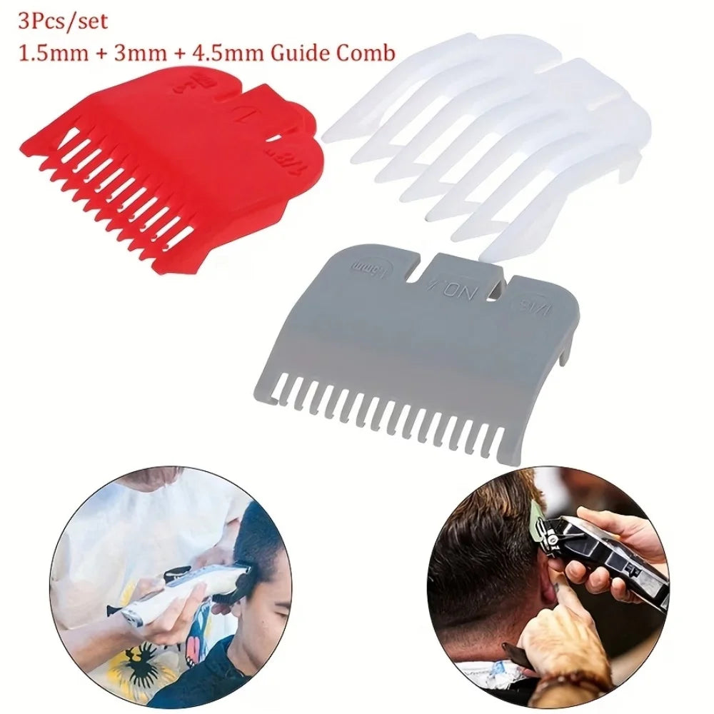 3 Pieces/Set of Hair Clipper Guard Guide Combs, Practical Trimming and Cutting Guides, Replaceable Hair Styling Tool Accessories
