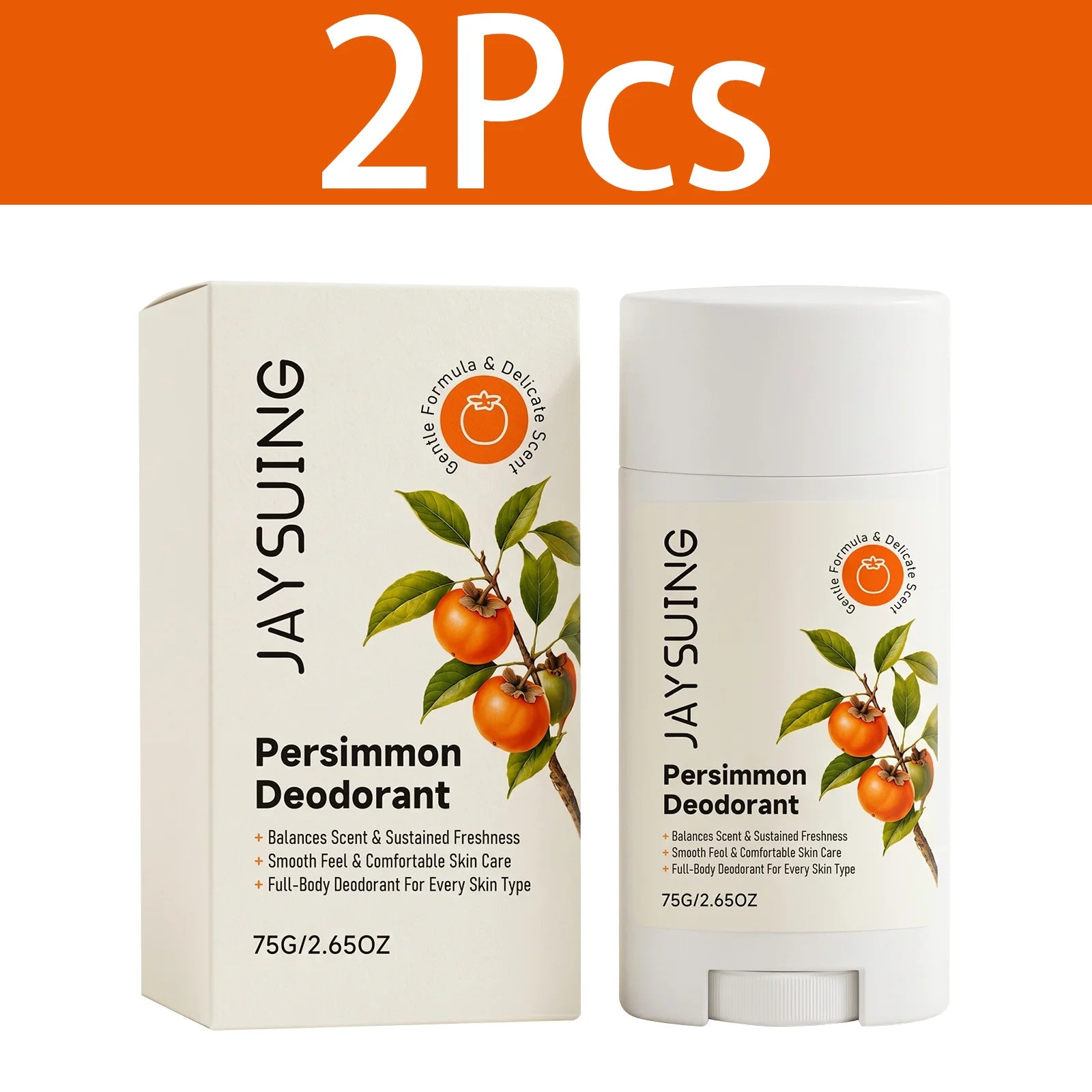 Persimmon Extract Underarm Deodorant Cream Stick Body Odor Neutralizer Soothing Underarm Care For Bad Smell Sweat Odor Removal