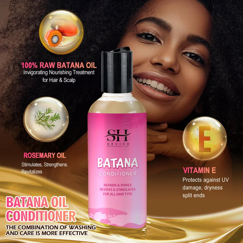 Batana Hair Growth Shampoo Conditioner Set Anti Hair Loss Treatment for Men Women Fast Thicken Regrowth Oil Beauty Health SEVICH Halalzen
