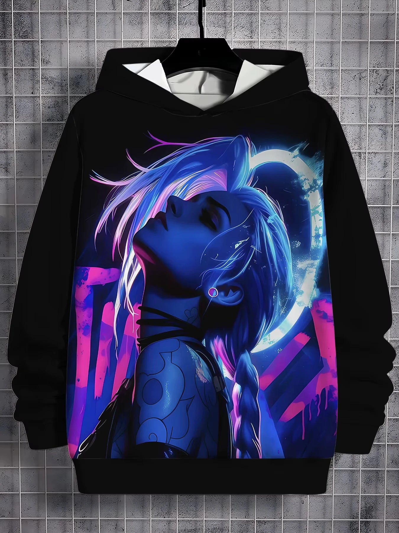 Anime Game Arcane Jinx 3d Print Hoodies Men Women Fashion Hoodie Sweatshirt Women Sweats Unisex Tracksuit Pullovers Clothes Lol