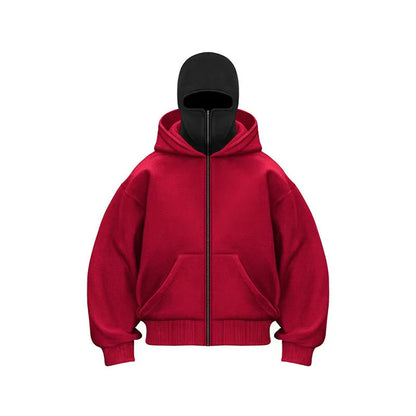 2025 Autumn and Winter New Men's and Women's Casual Sportswear With Hooded Mask Design, Sporty and Fashionable Plus Size Hoodie