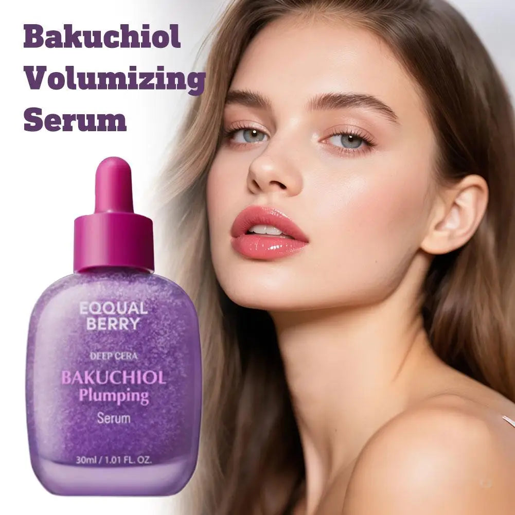 Korean EQQUALBERRY Bakuchiol Plumping Serum - VITAMIN Illuminating Reduces Wrinkles Lifts Skin Moisturizes Brightens Skincare Halalzen