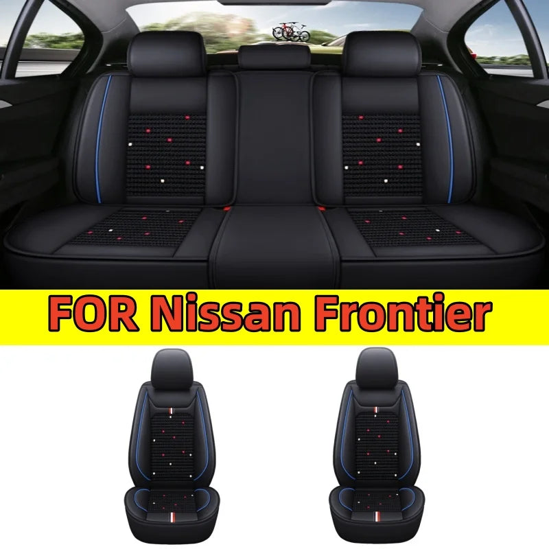 FOR Nissan Frontier car seat cover, fully covered with PU leather ice silk splicing, soft, comfortable and wear-resistant