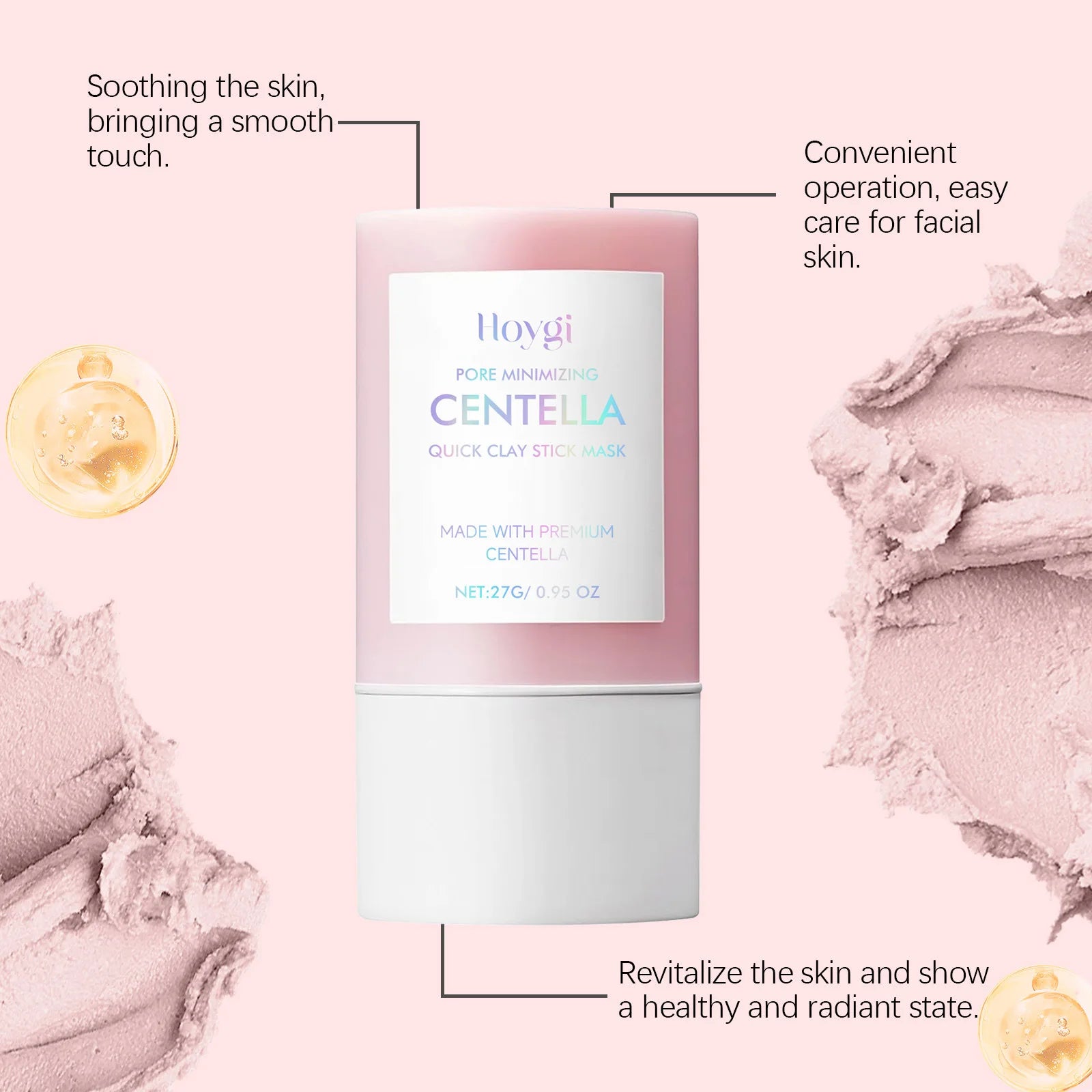 Centella Clay Mud Stick Mask Pore Minimizing Quick Shrink Pores Remove Blackheads Acne Scars Moisturizing Brighten Korean Makeup