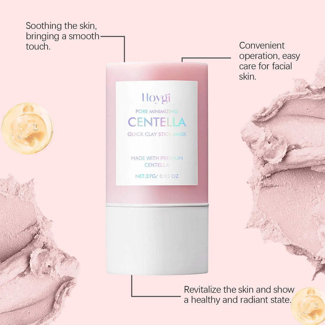 Centella Clay Mud Stick Mask Pore Minimizing Quick Shrink Pores Remove Blackheads Acne Scars Moisturizing Brighten Korean Makeup