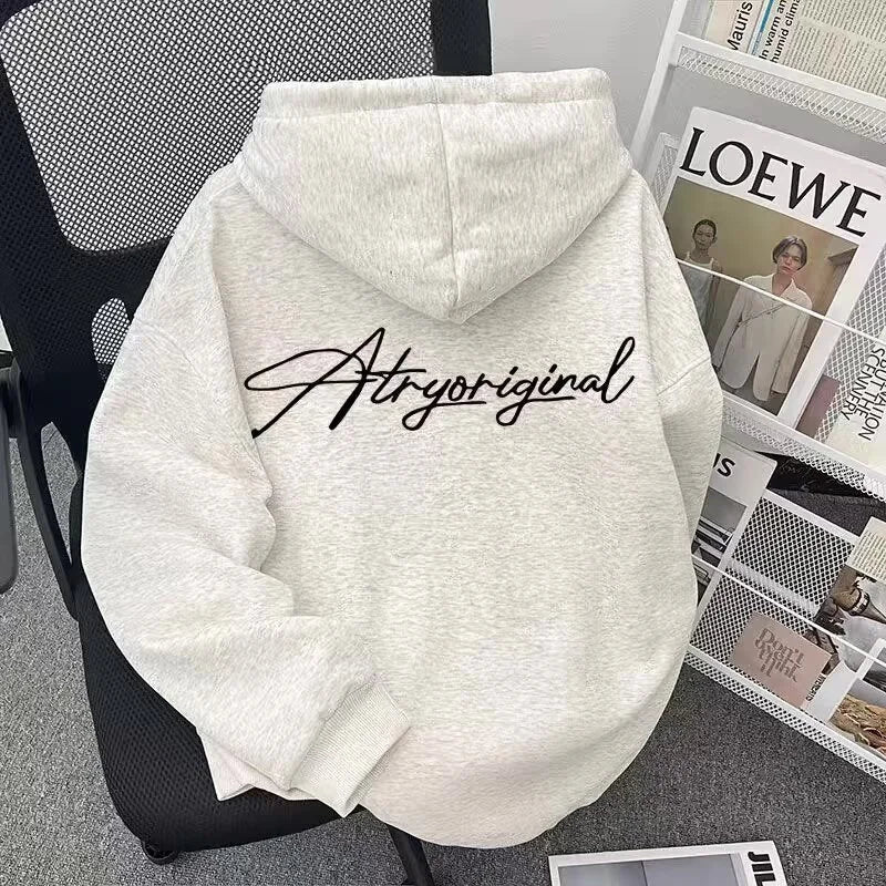 Autumn High Street Letter Printed Oversized Hoodies Man Harajuku Fashion Streetwear Pullover Hoody 2025 Y2K Hooded Sweatshirts