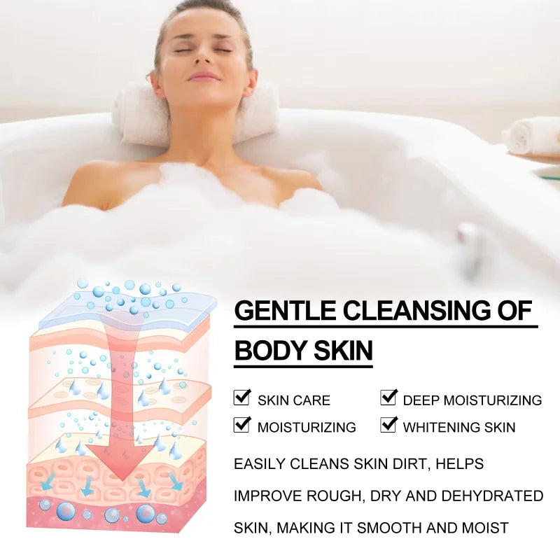 LAIKOU Sakura Shower Gel Long Moisturizing Smooth Long Lasting Fragrance Gentle Foam Body Cleansing Bath Product 100ml Halalzen
