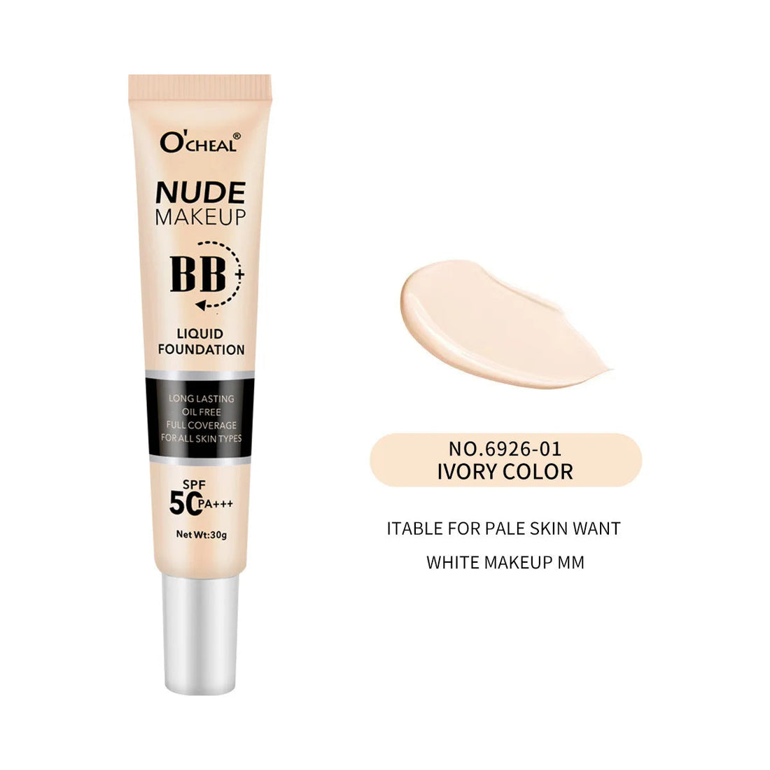 BB Cream SPF50 PA Plus Foundation Waterproof Long Lasting Brightening Primer Sunscreen Makeup Base Cosmetics For Women Halalzen