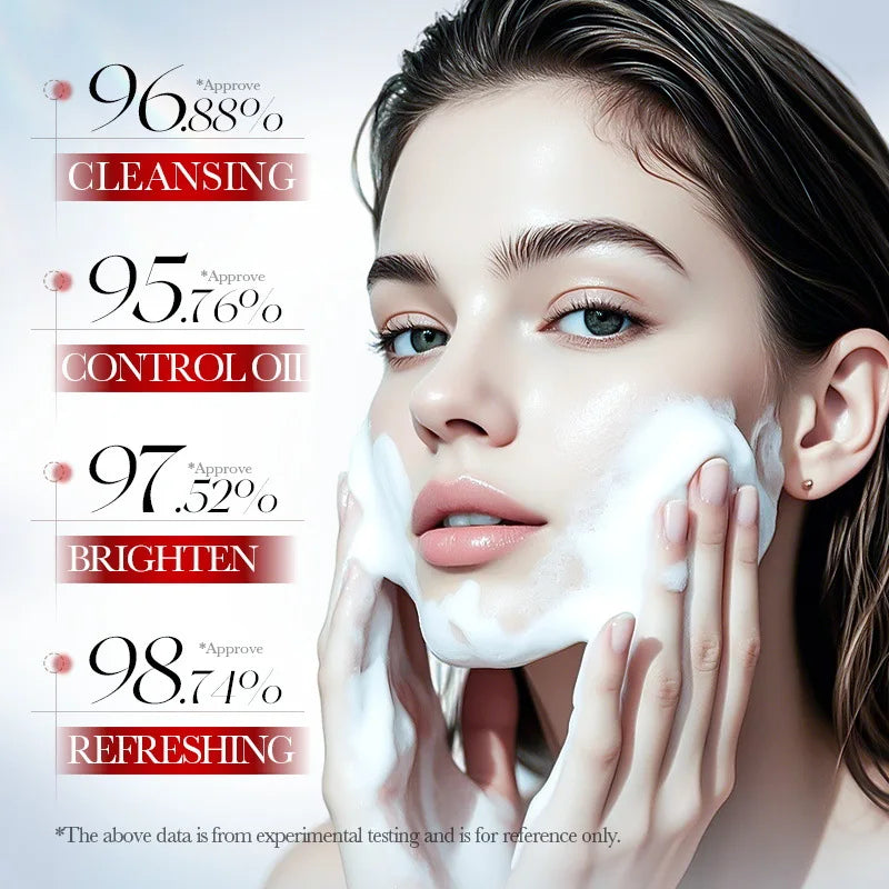 SADOER Kojic Acid Whitening Facial Cleanser Mousse Face Moisturizing Deep Cleansing Anti-aging Face Wash Foam Facial Cleanser Halalzen