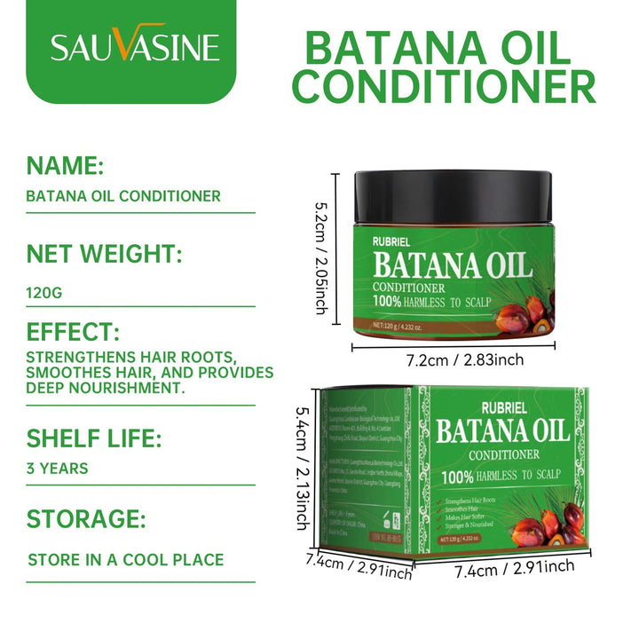 120g Batana Oil Shampoo & Conditioner Set Strengthens Hair Roots Repairs damaged Hair Deeply Nourishment Smooth Hair Conditioner Halalzen