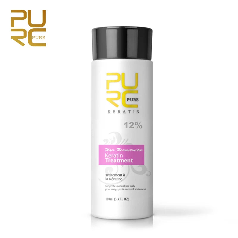 PURC Brazilian Keratin Hair Treatment Keratin Straightening Curly Hair Smoothing Repair Permed Damaged Hair Care Products Halalzen