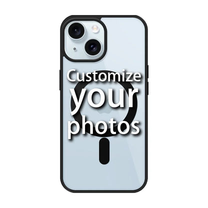Magnetic Pattern Customized Acrylic Phone Case For iPhone16 15 14 13 12 11 Pro Max XS Shockproof birthday Mother's Day gift