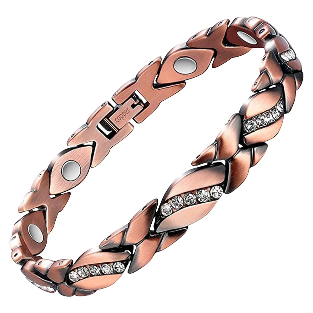 Ultra Magnetic Copper Bracelets with 3500 Gauss Magnets – Health Care Jewelry Gift for Men & Women