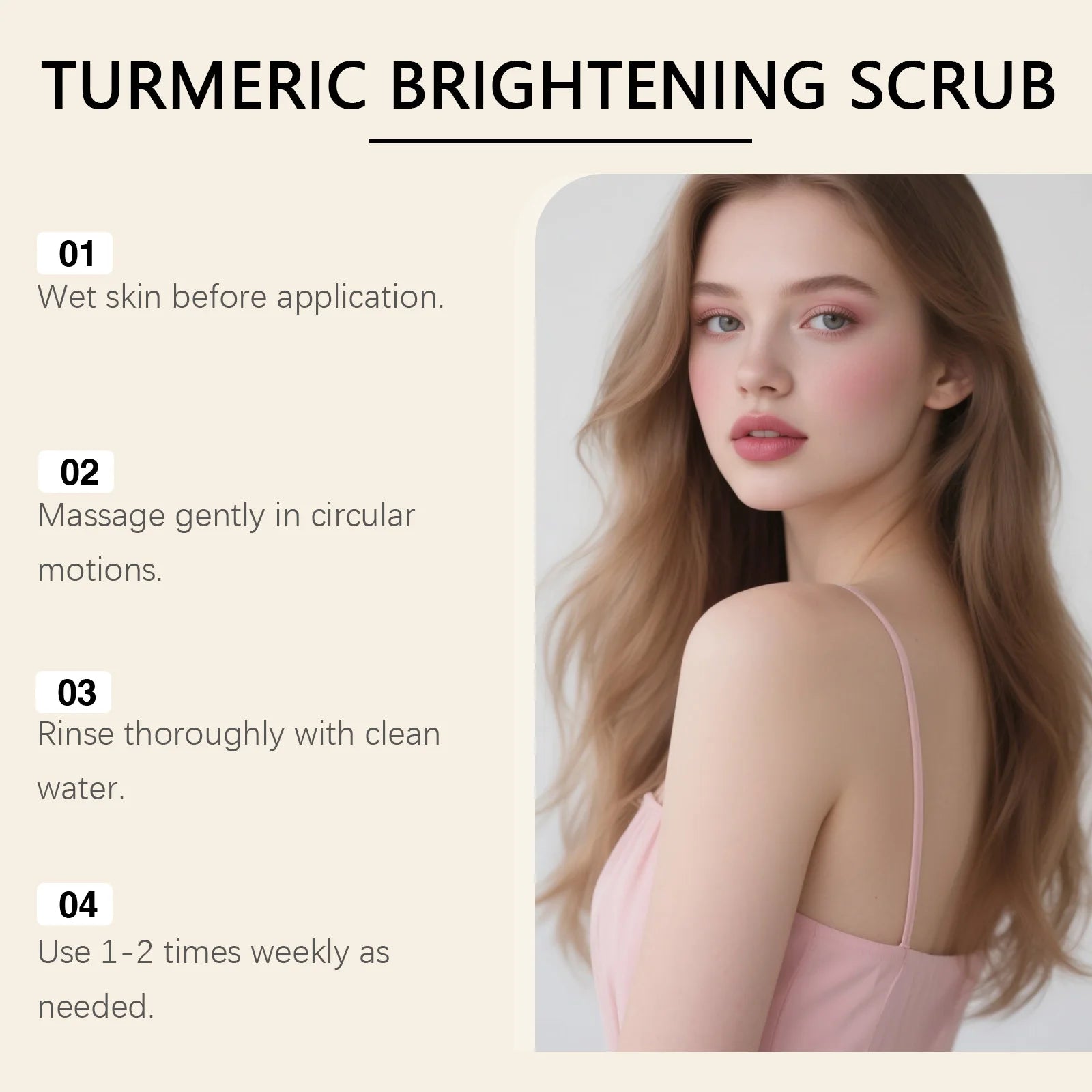 Turmeric Scrub - Gently Cleanses Body Skin, Leaving It Hydrated, Soft, Smooth, and Refreshed. Care Scrub.