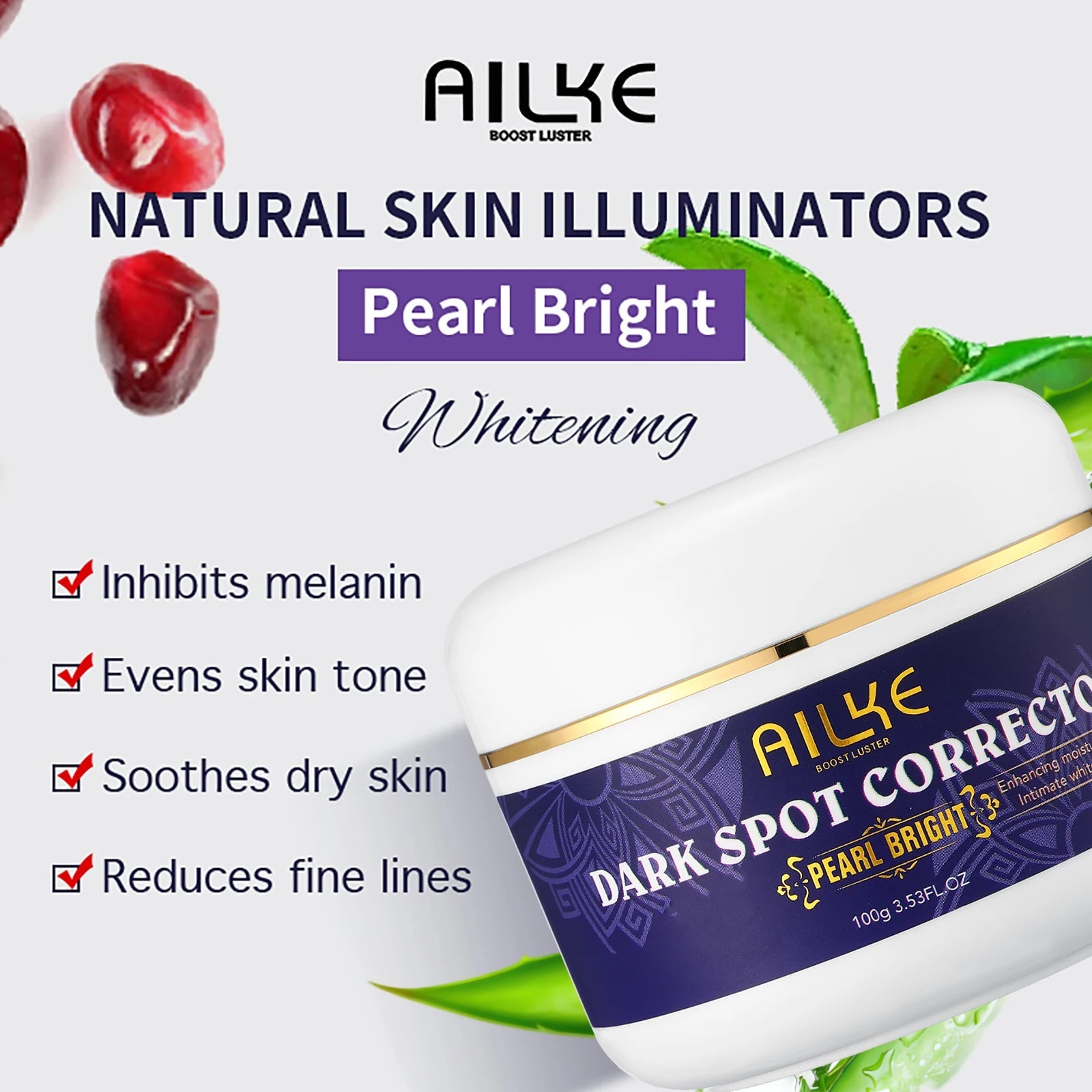 AILKE Whitening Skin Care Set, Reduce White, Dark, and Black Spots, Moisturizing, Clean Skin, Lightening for All Skin Types Halalzen