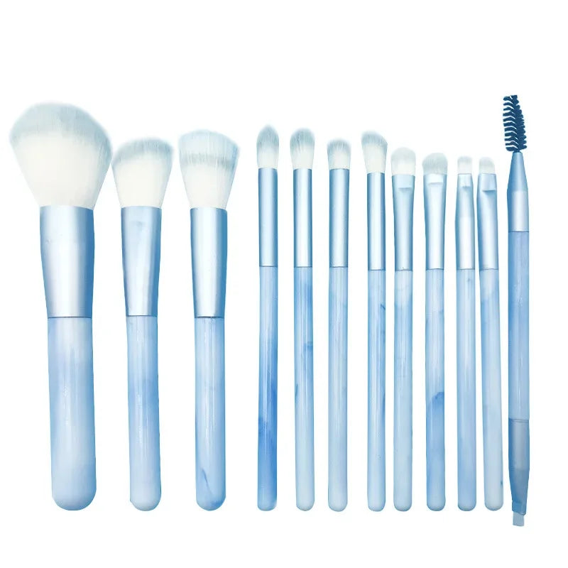 12pcs Professional Makeup Brush Set Premium Synthetic Foundation Concealer Powder Eyeshadow Blush Brushes Hygienic Beauty Tools Halalzen