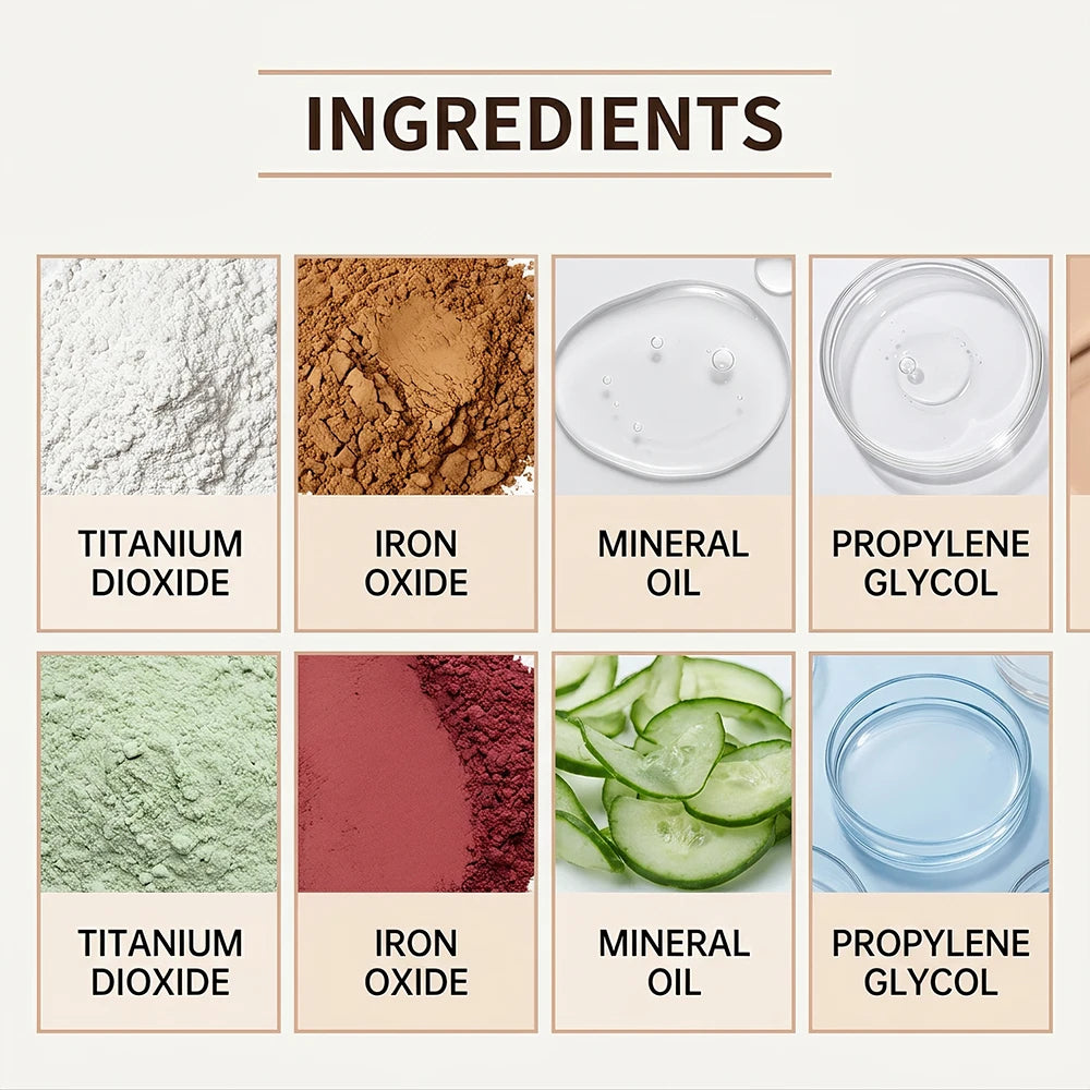 Sunscreen Foundation Lightweight Natural Matte Buildable Coverage UV Protection Liquid Foundation 2 Shades