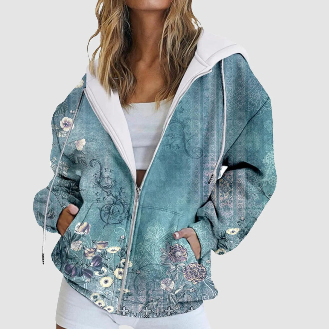 Hoodies For Teen Girls Trendy Womens Zip Up Hoodies Long Sleeve Oversized Sweatshirts Fleece Jacket Pockets 2025 Y2k Clothes