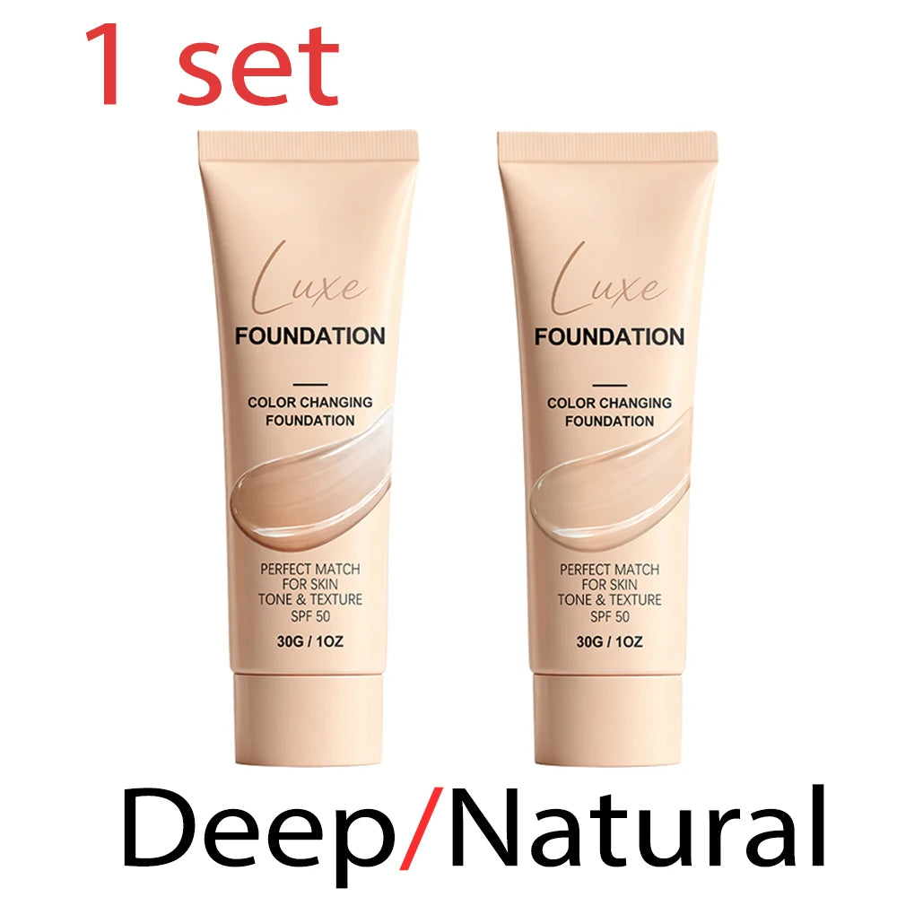 Sunscreen Foundation Lightweight Natural Matte Buildable Coverage UV Protection Liquid Foundation 2 Shades