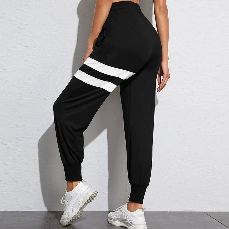 Fitness Sports Pants Women Elastic Waist Foot Quick Dry Loose Cycling Running Yoga Pants Female Streetwear Pantalon Femme