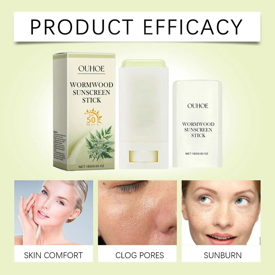 Sunscreen Stick UV Protective Sunblock Isolation Refreshing Skin Moisturizing Oil Control Anti-Dryness Body Treatment Sun Stick Halalzen