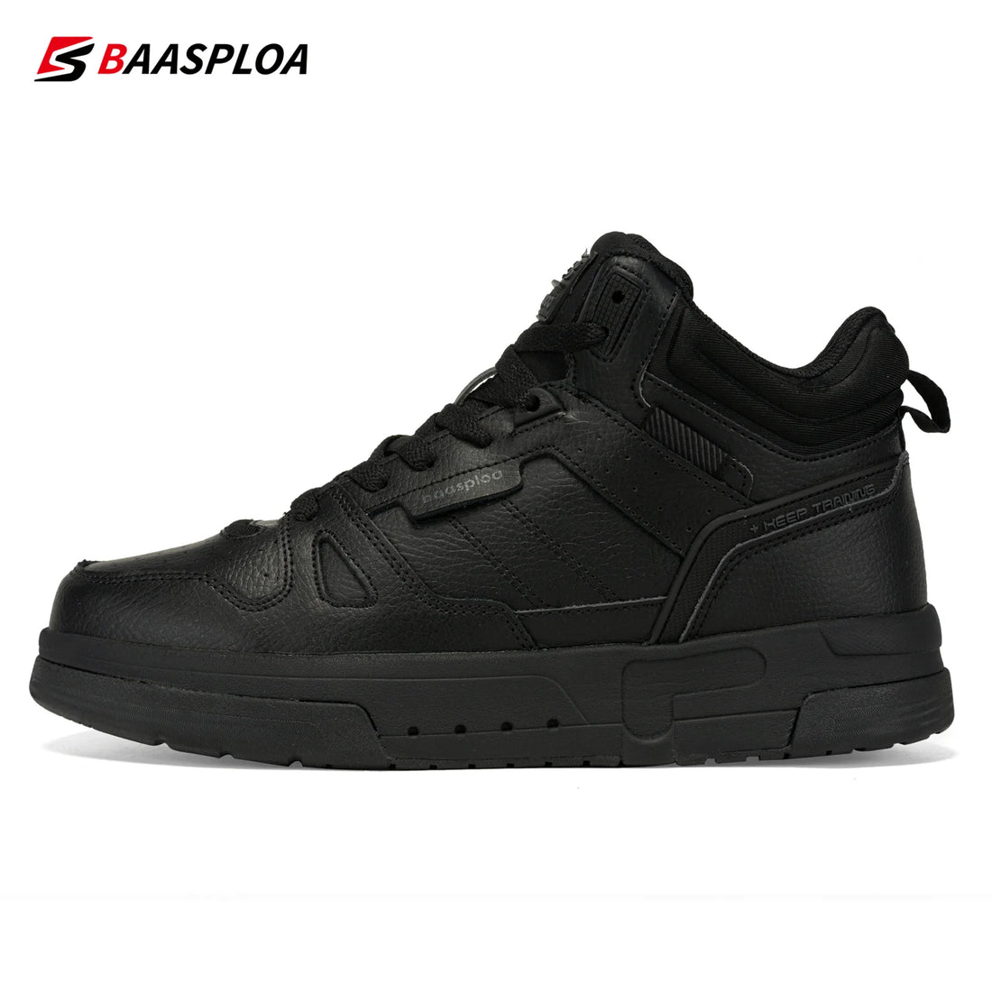 Baasploa Men Winter Sneakers Casual Skateboard Shoes for Men Comfort Plush Warm Cotton Shoes Non-Slip Outdoor Male Sneakers
