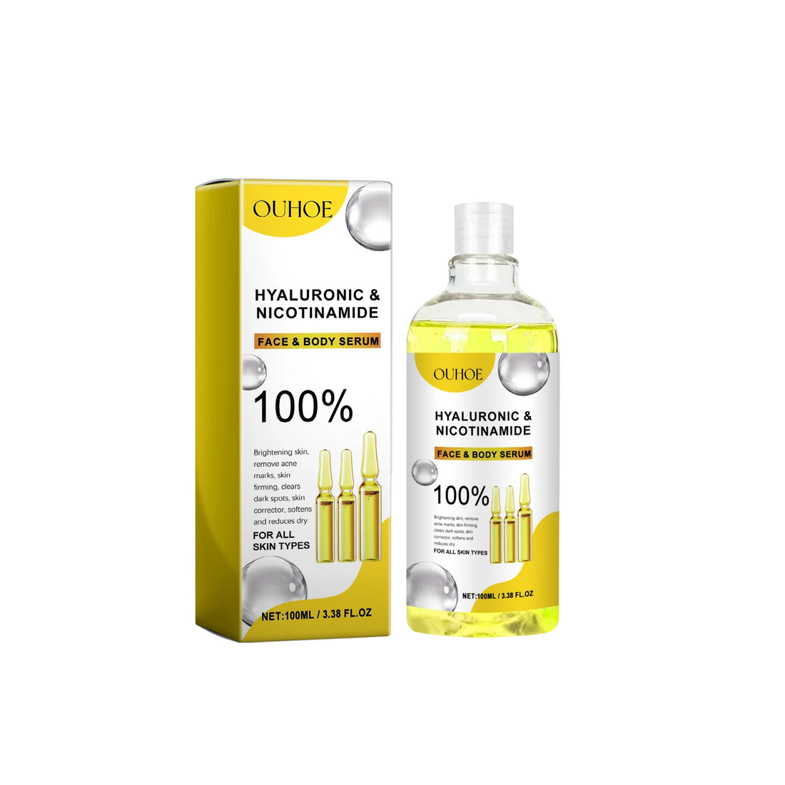 Hyaluronic Acid Facial Serum Moisturizing Smoothing Repair Skin Nicotinamide Brightening Skin Care Lift Firm Face Body Essence