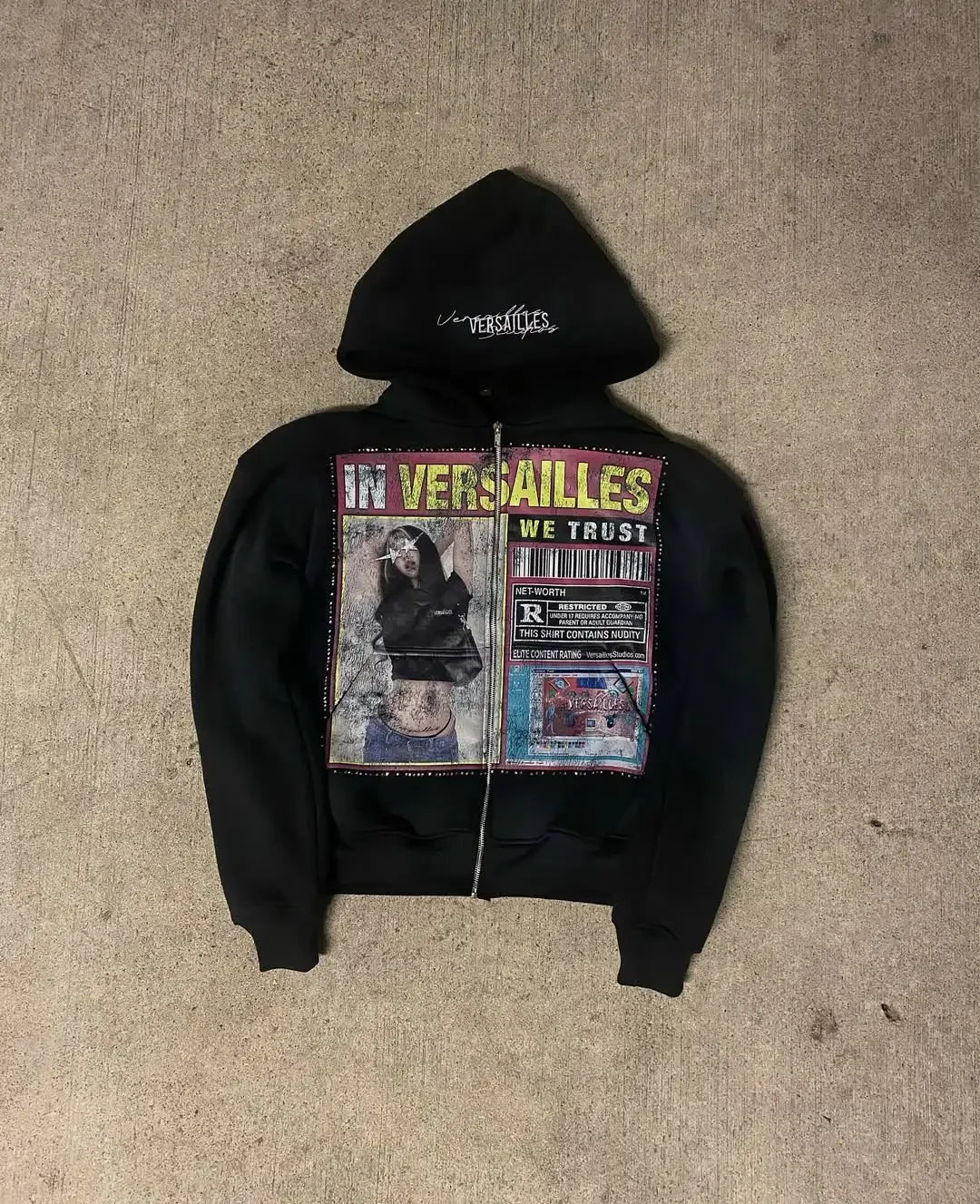 American Fashion Print Zipper Hoodie Harajuku Style Hip Hop Zipper Hoodie Streetwear Women Street Trendy Zipper Hoodies