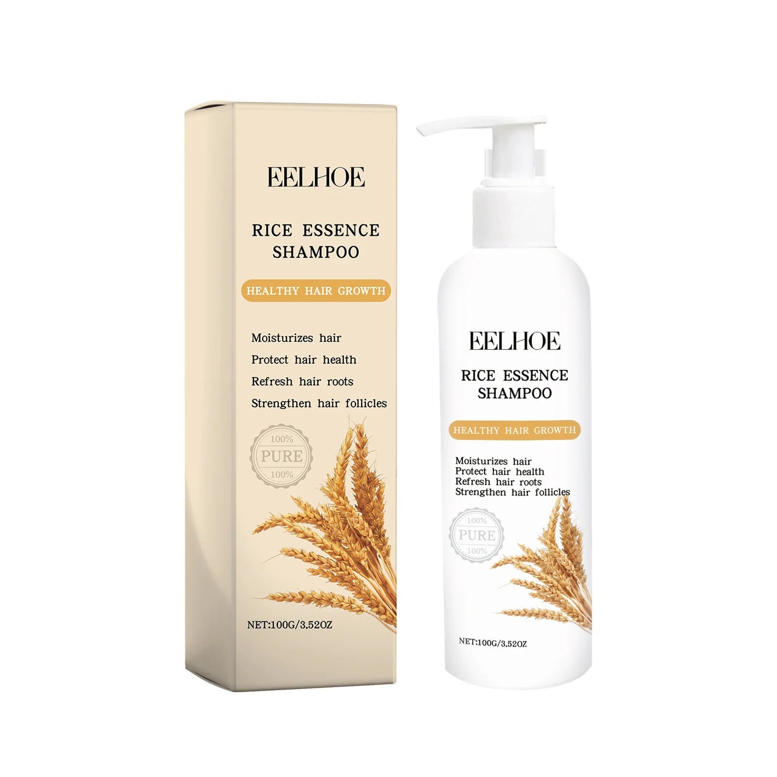 Rice Shampoo and Conditioner for Hair Growth Moisturizing Scalp Deep Cleansing to Strengthen Hair Oil of Rosemary Shampoo 100g Halalzen