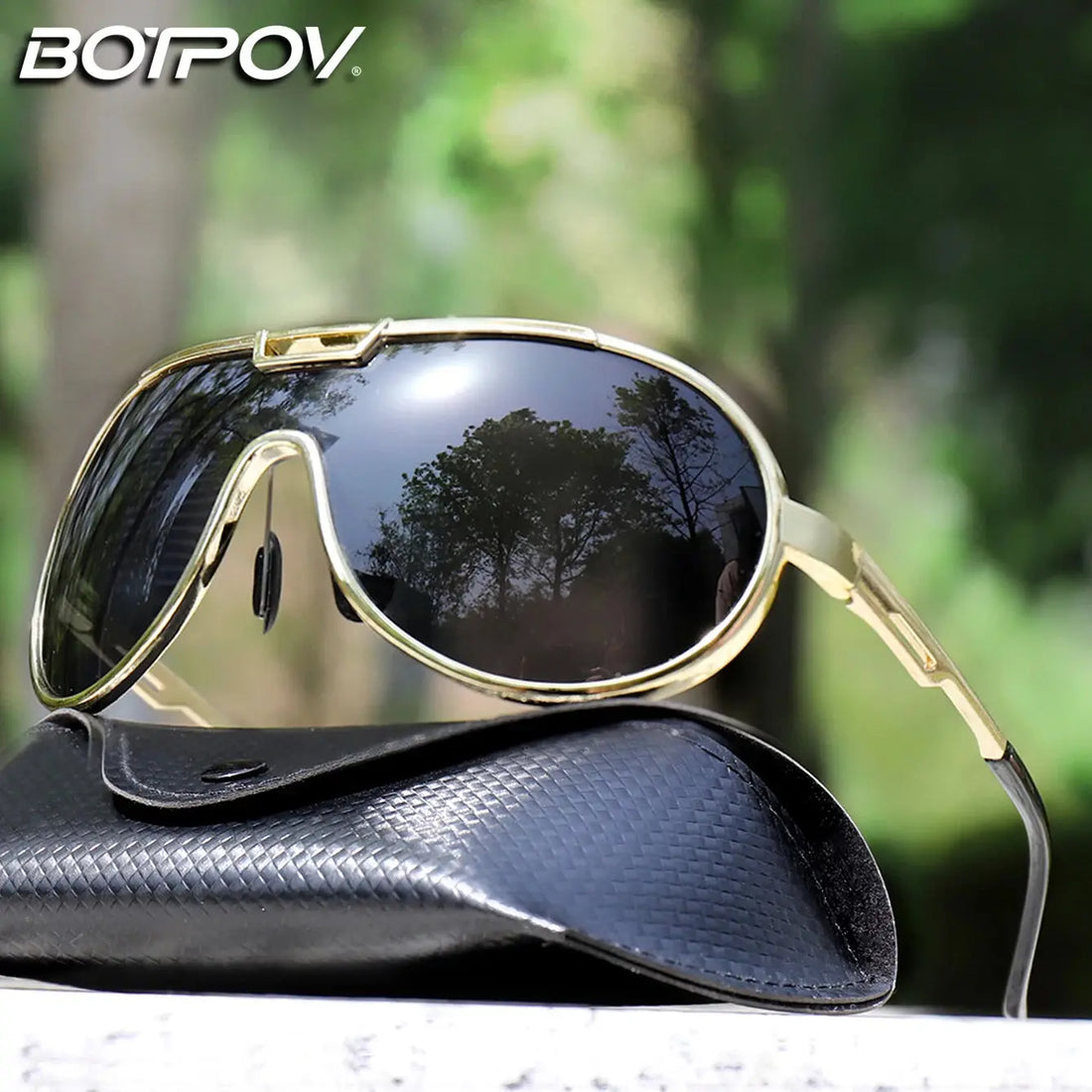 Fishing Sunglasses PC Frame Men and Women Trendy Round Windproof Shades with UV Protection Cycling Driving Travel With BOX HALALZEN