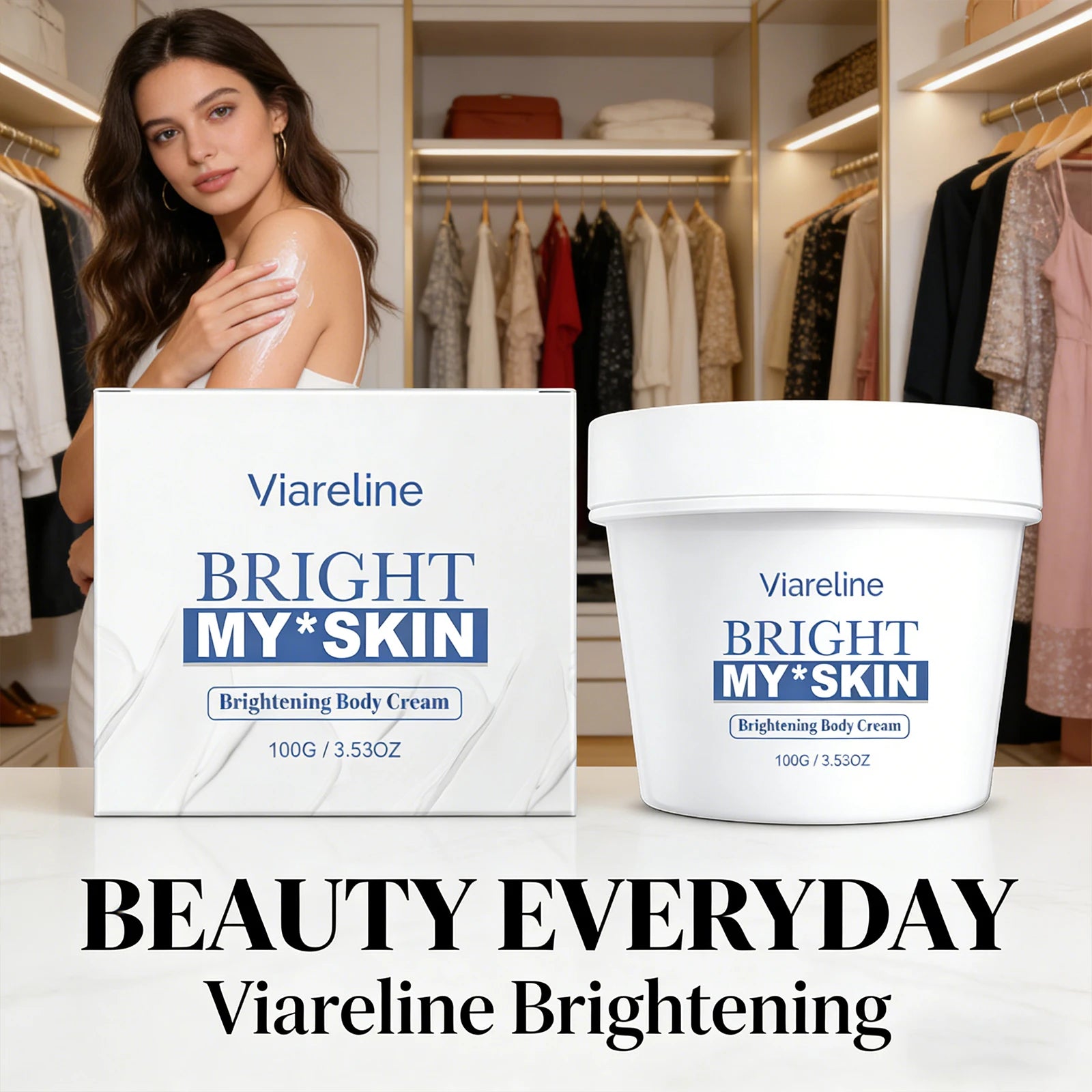 Brightening Body Cream Soothing Skin Improve Dullness Reduce Dark Spot Non-greasy Long-Lasting Moisturizing & Firming Body Lotio