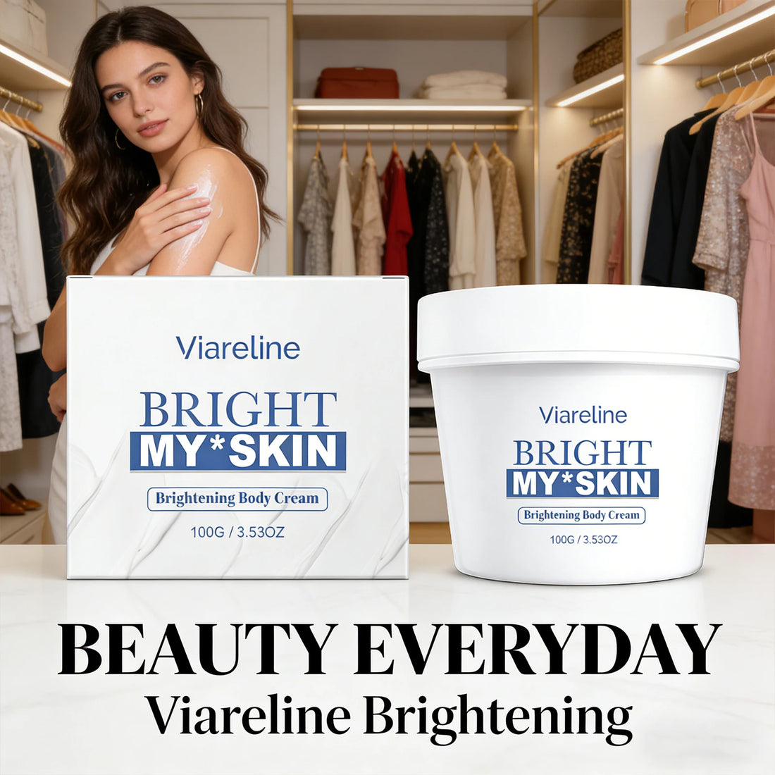Brightening Body Cream Soothing Skin Improve Dullness Reduce Dark Spot Non-greasy Long-Lasting Moisturizing & Firming Body Lotio
