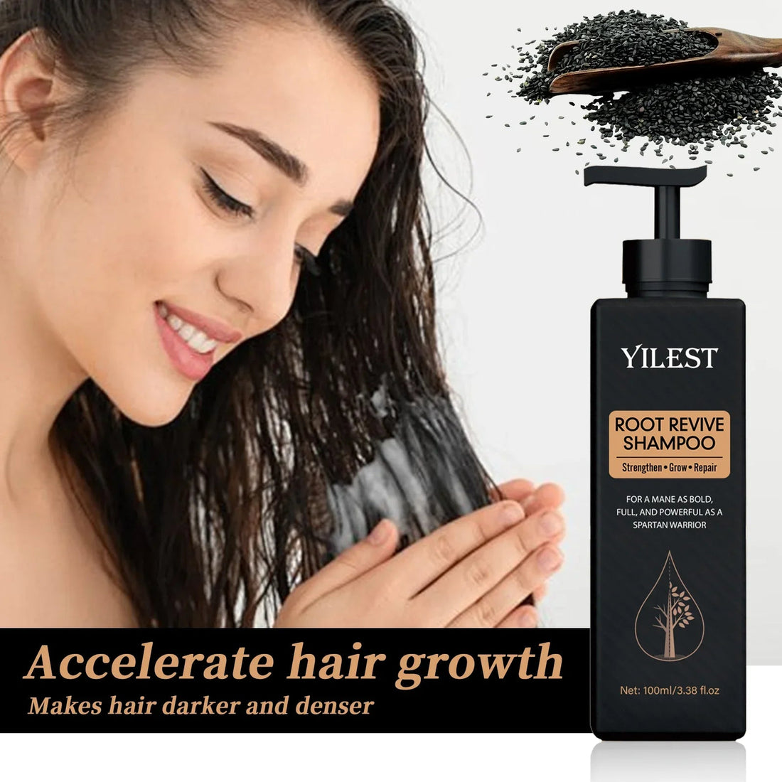 Hair Regrowth Shampoo Thickening Shampoo Root Activator Shampoo Fluffy Nourish Care For Thinning Hair Anti Hair Loss Shampoo Halalzen