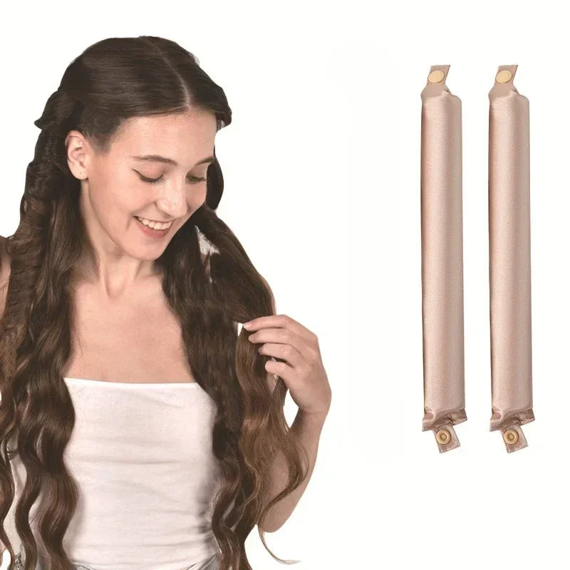 Heatless Hair Curler Curling Rod Headband No Heat Hair Rollers Satin Lazy Curls Soft Curlers Sleeping Flexi Rods Styling Tools Halalzen