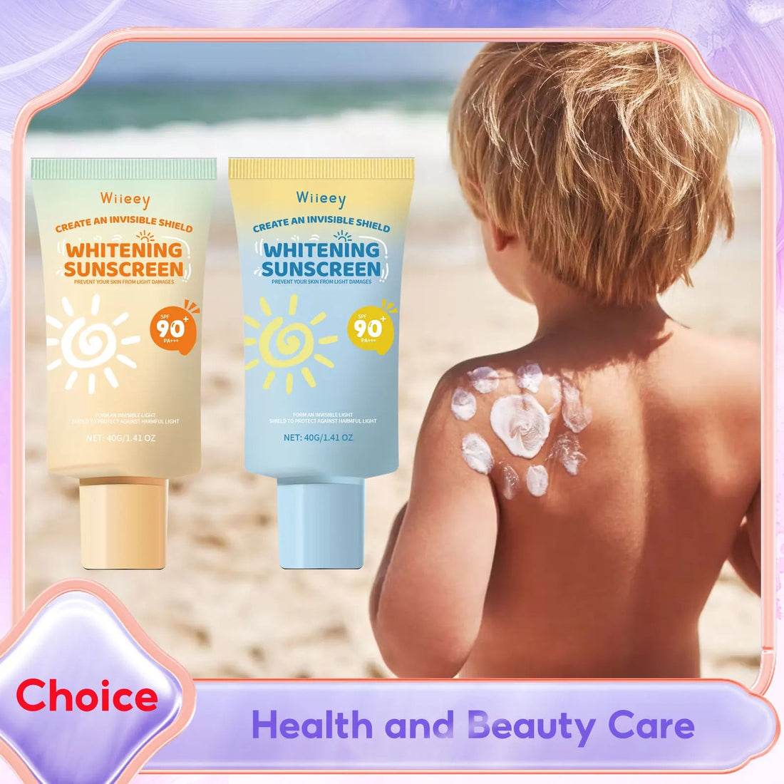 Kids Sunscreen Body Lotion Spf 50 Lightweight Non-greasy Refreshing Face Hydrating Brighten Broad Spectrum Moisturizing Sunblock Halalzen