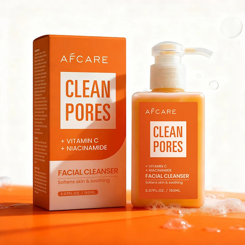 Natural VitaminC Cleanser All Face Wash 150ml Deep Cleans Dissolves Grease Brightens Skin Good With Hyaluronic acid Halalzen