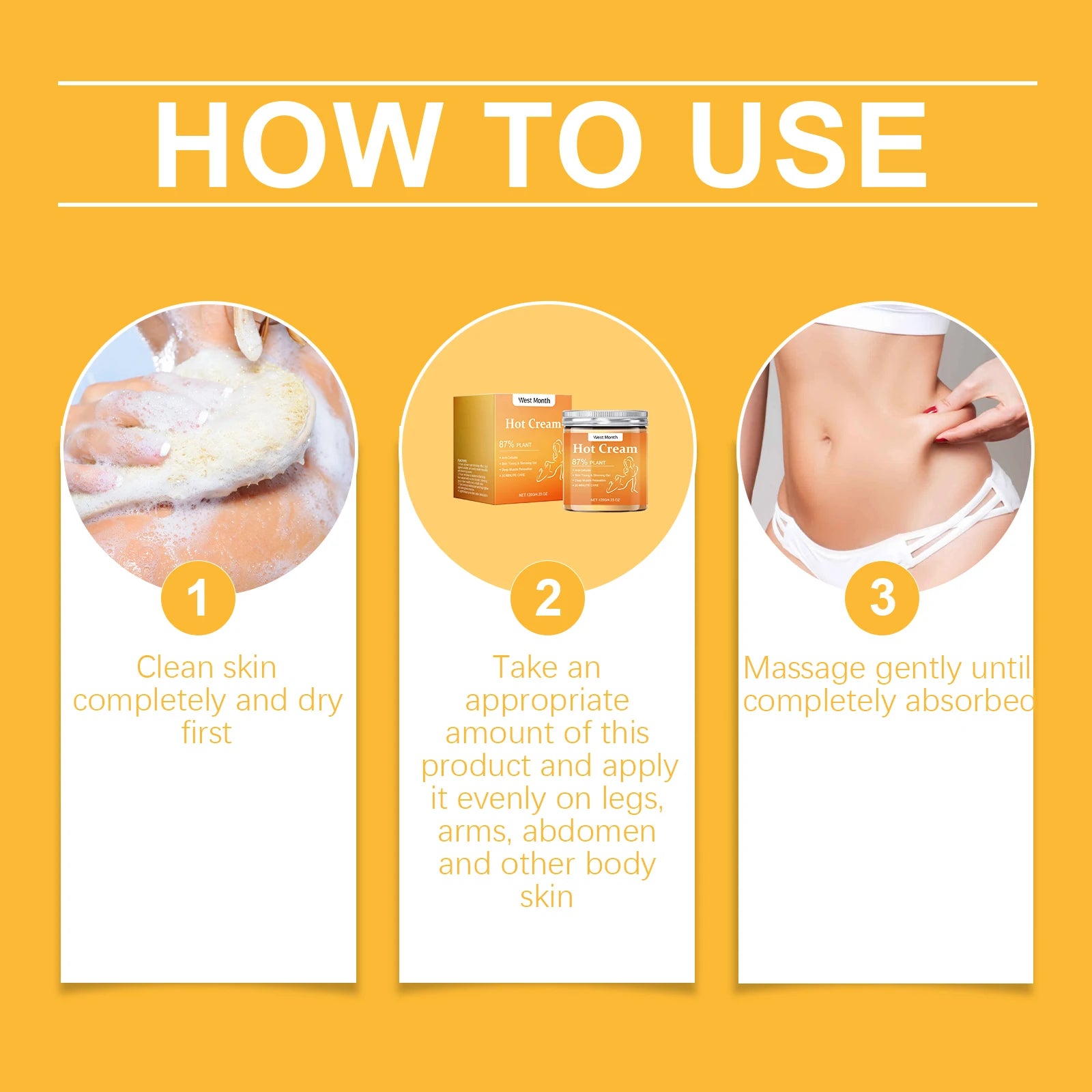 Fat Burner Weight Loss Cream Anti Cellulite Shaping Sculpting Firming Arms Belly Abdomen Thigh Legs Full Body Massager Hot Cream