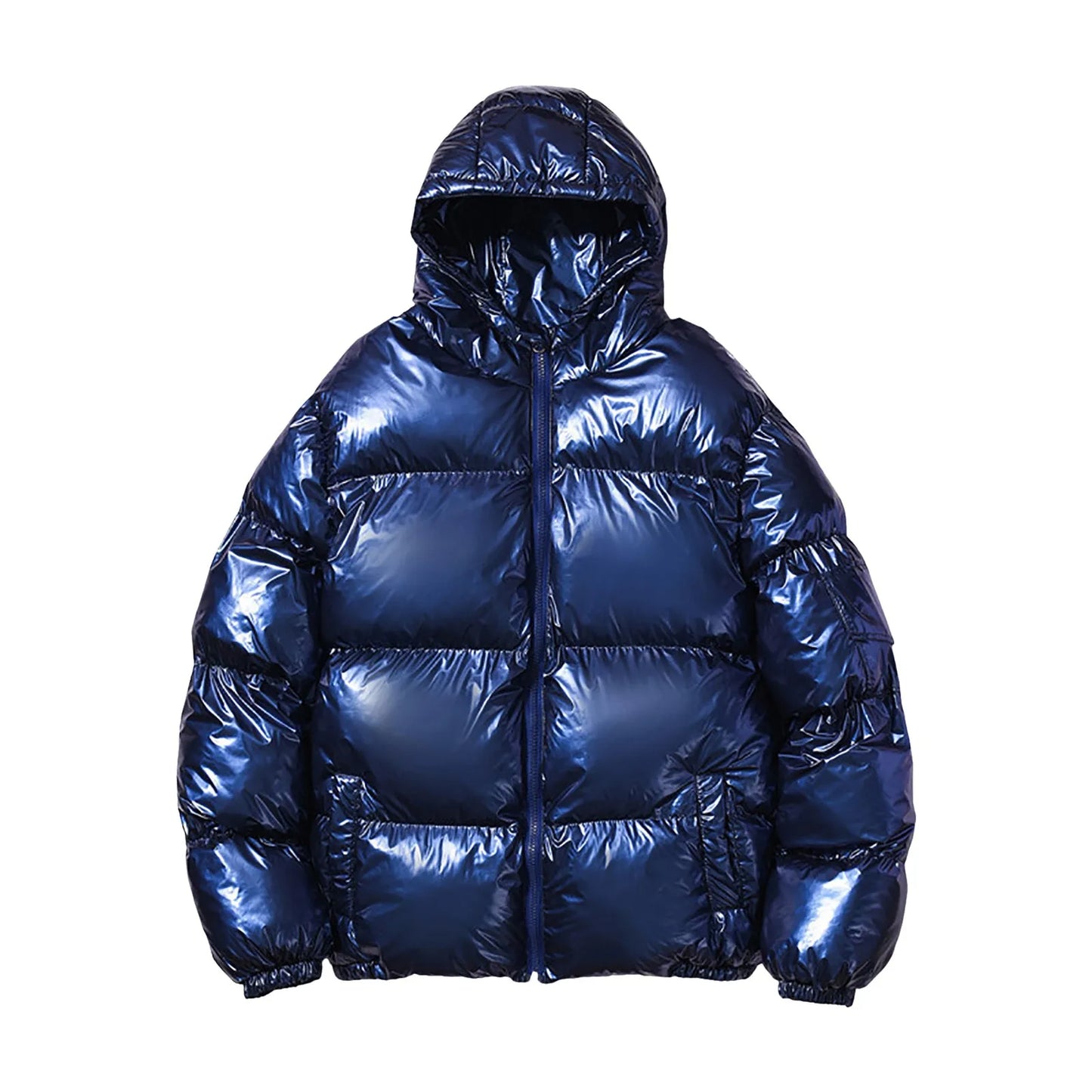 Outdoor Thickened Cotton Down Coats For Men Streetwear Glossy Hooded Warm Bread Down Jacket Casual Cotton Puffer Outwears