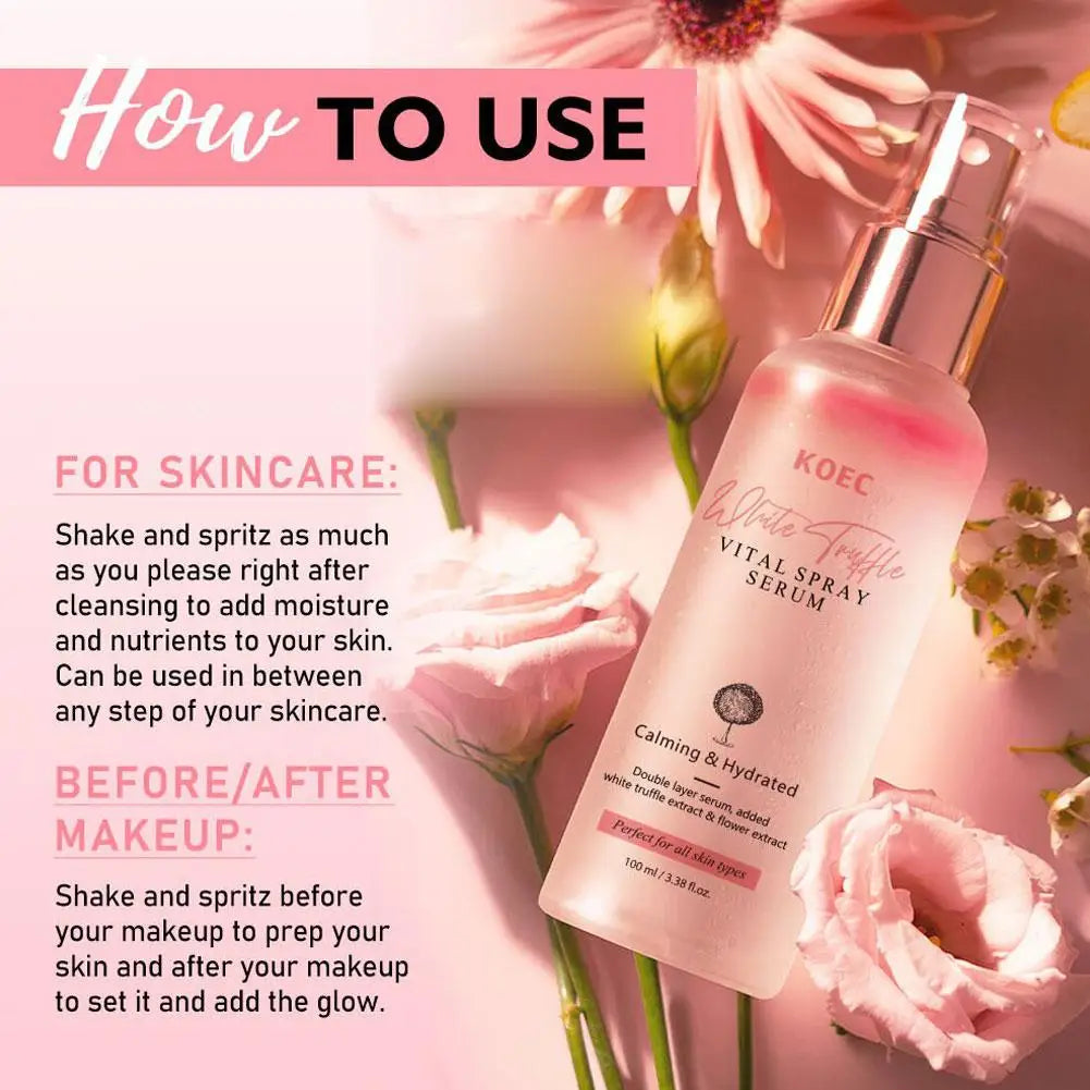 Korean KOEC White Truffle Extract\Vitamin E Facial Serum Spray White Truffle First Spray Serum Antioxidant Glowing Facial Serum